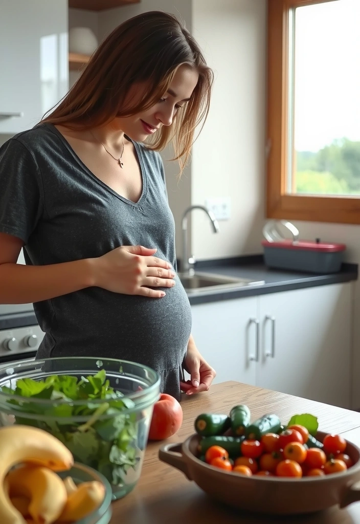 Frische Lebensmittel für die Schwangerschaft