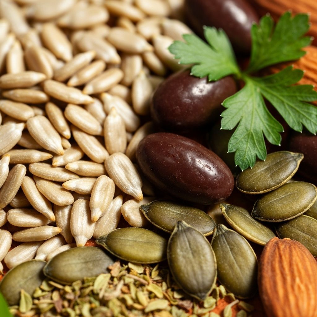 Naturliga frön och nötter